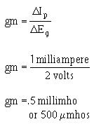 Mu and transconductance